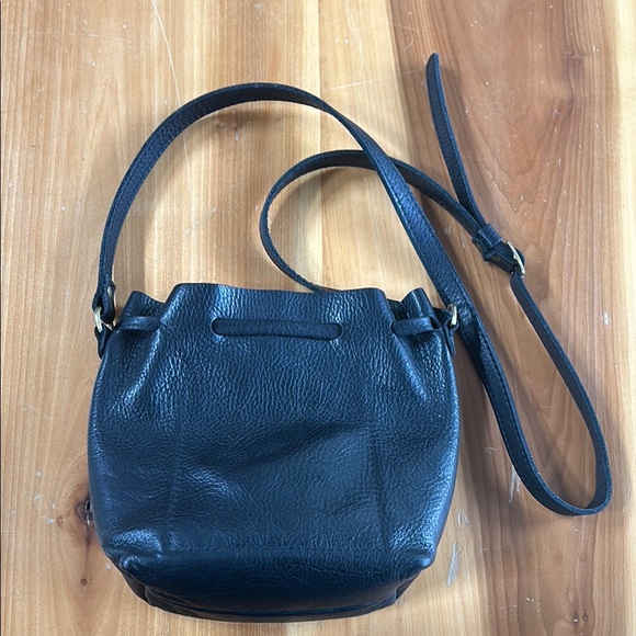 Portland Leather Black Bucker Bag Small - Picture 5 of 8